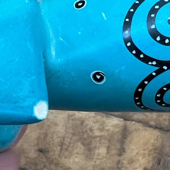 Hand Carved Soapstone Angel 5.4" Tall Turquoise Whitney Plantation - Picture 6 of 11